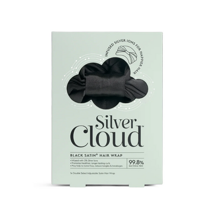 Silver Cloud Hair Wraps Infused with Silver Ions - Black