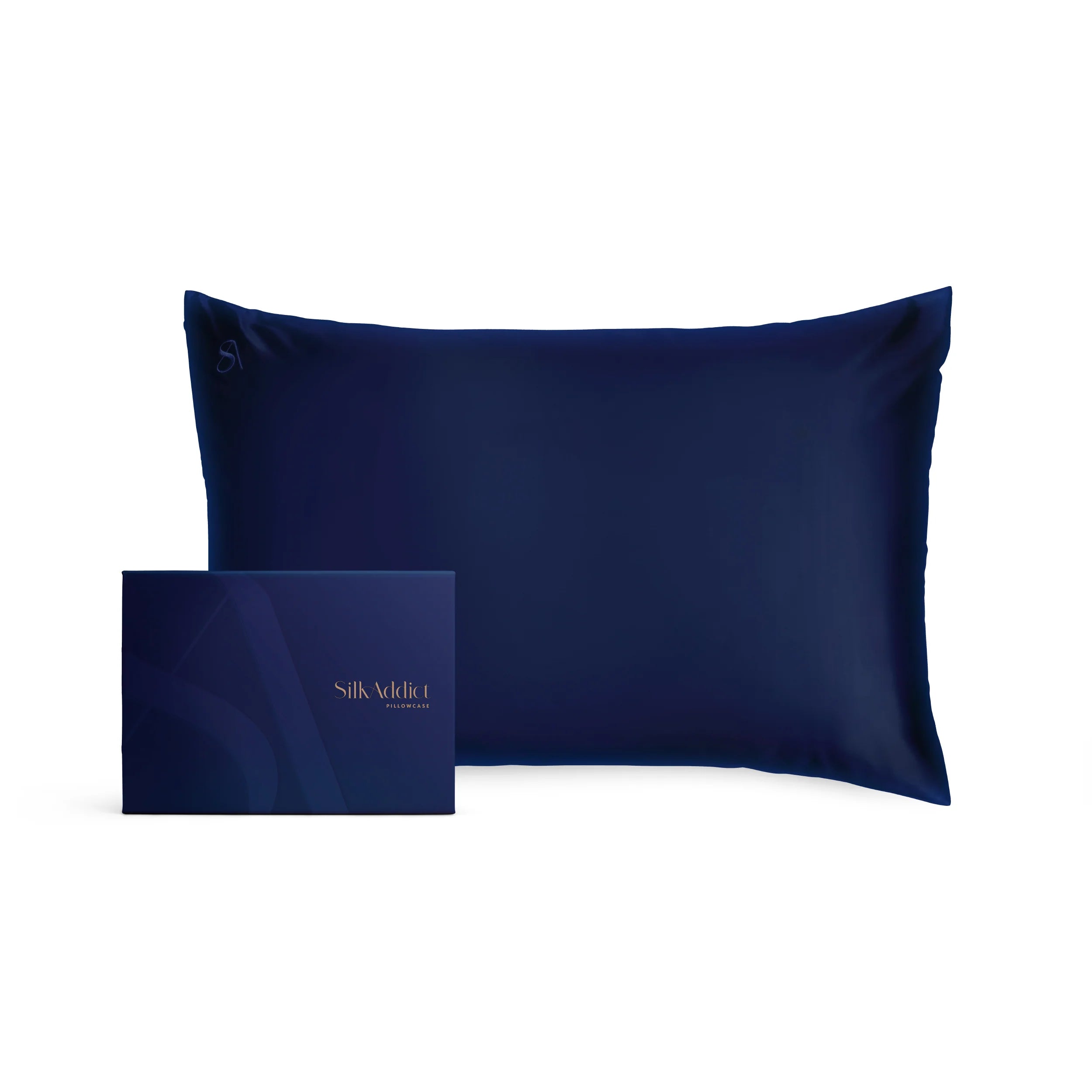 Silk Addict 100% Mulberry Silk Pillowcase - Navy