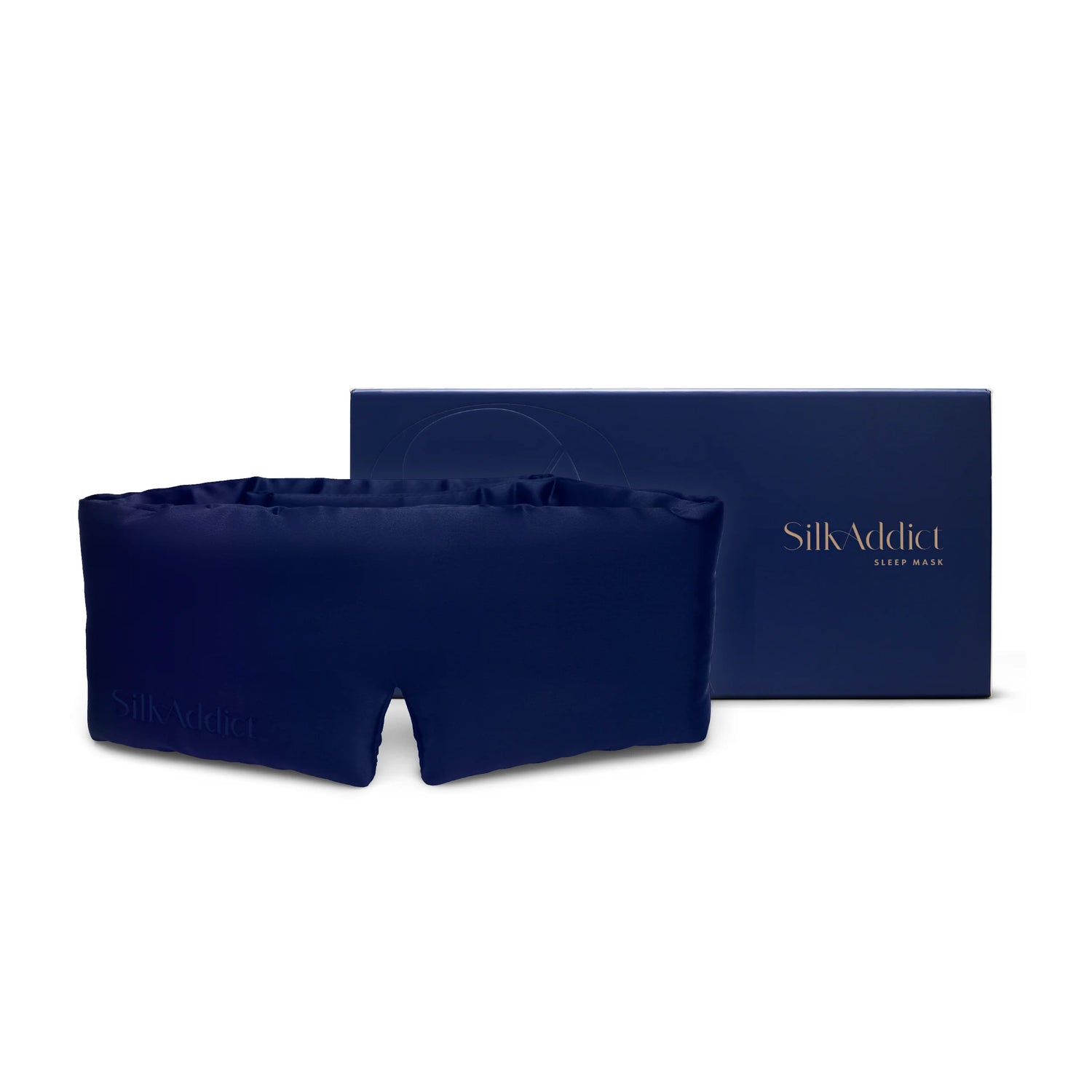Silk Addict 100% Mulberry Silk Sleep Mask Wrap - Navy