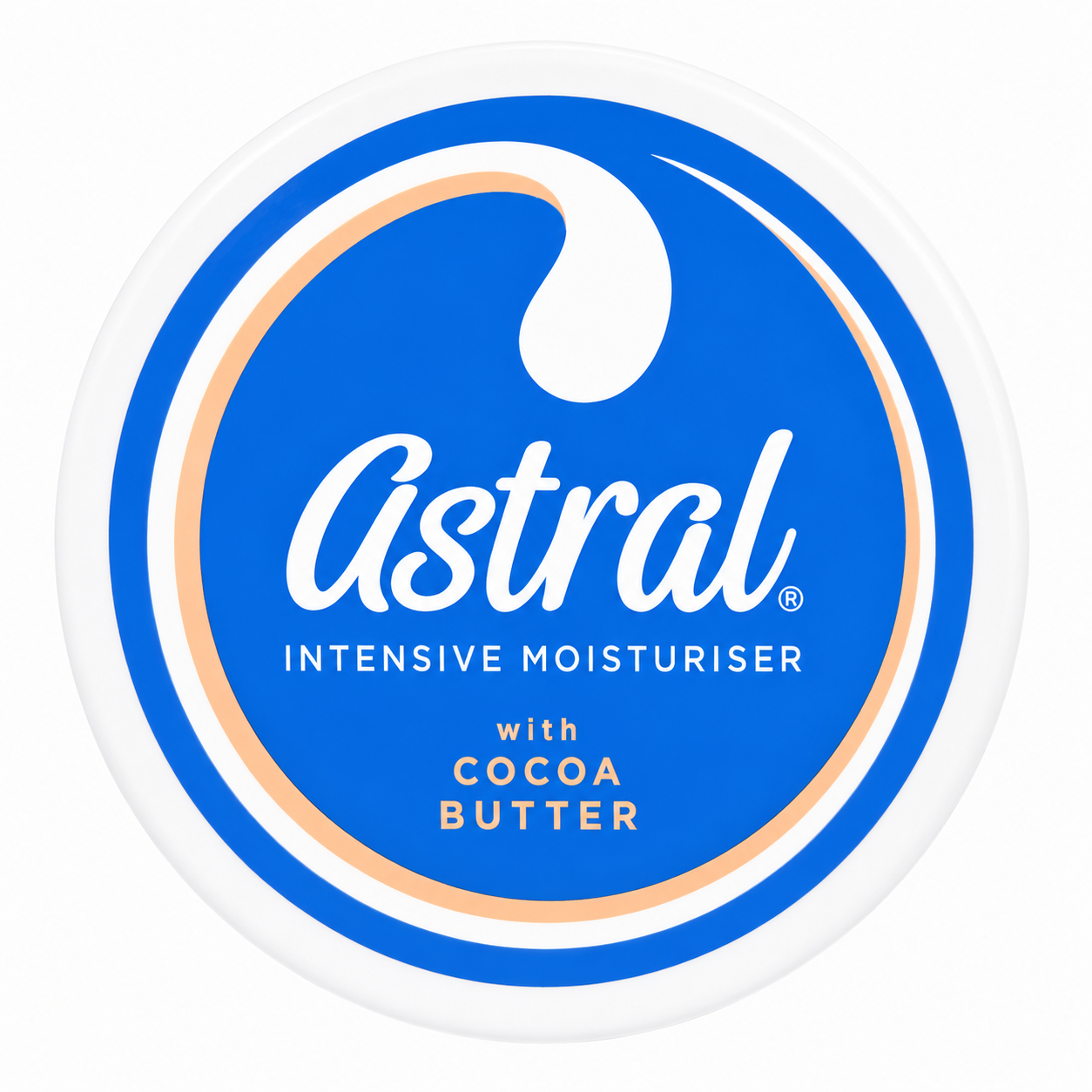 Astral Intensive Face & Body Moisturiser With Cocoa Butter 200ml Lid