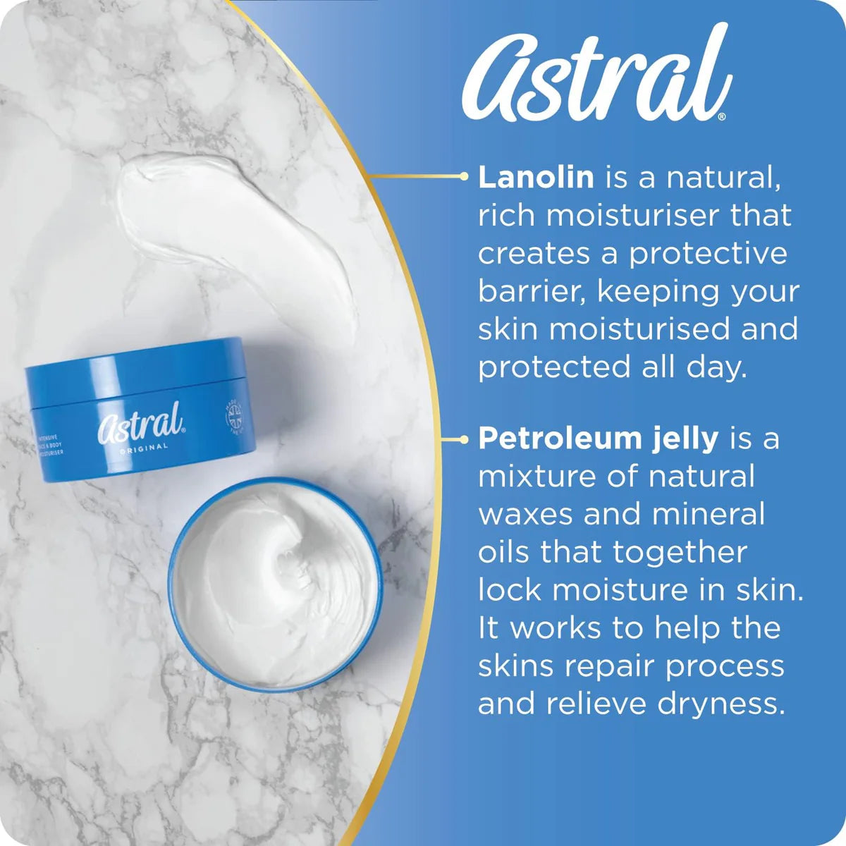 Astral Original Face & Body Moisturiser key ingredients explained 