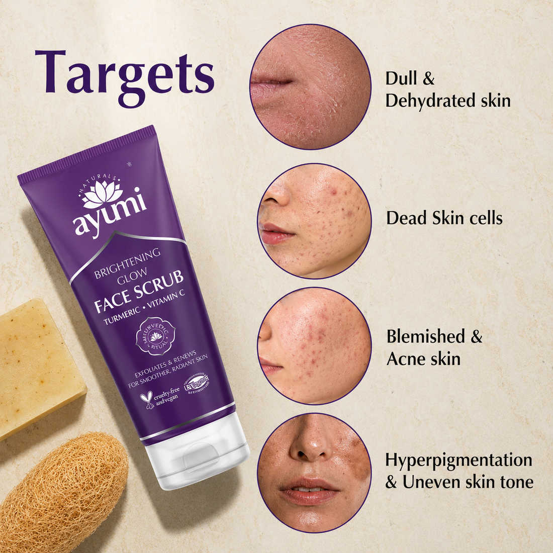 Ayumi Brightening Glow Face Scrub 150ml