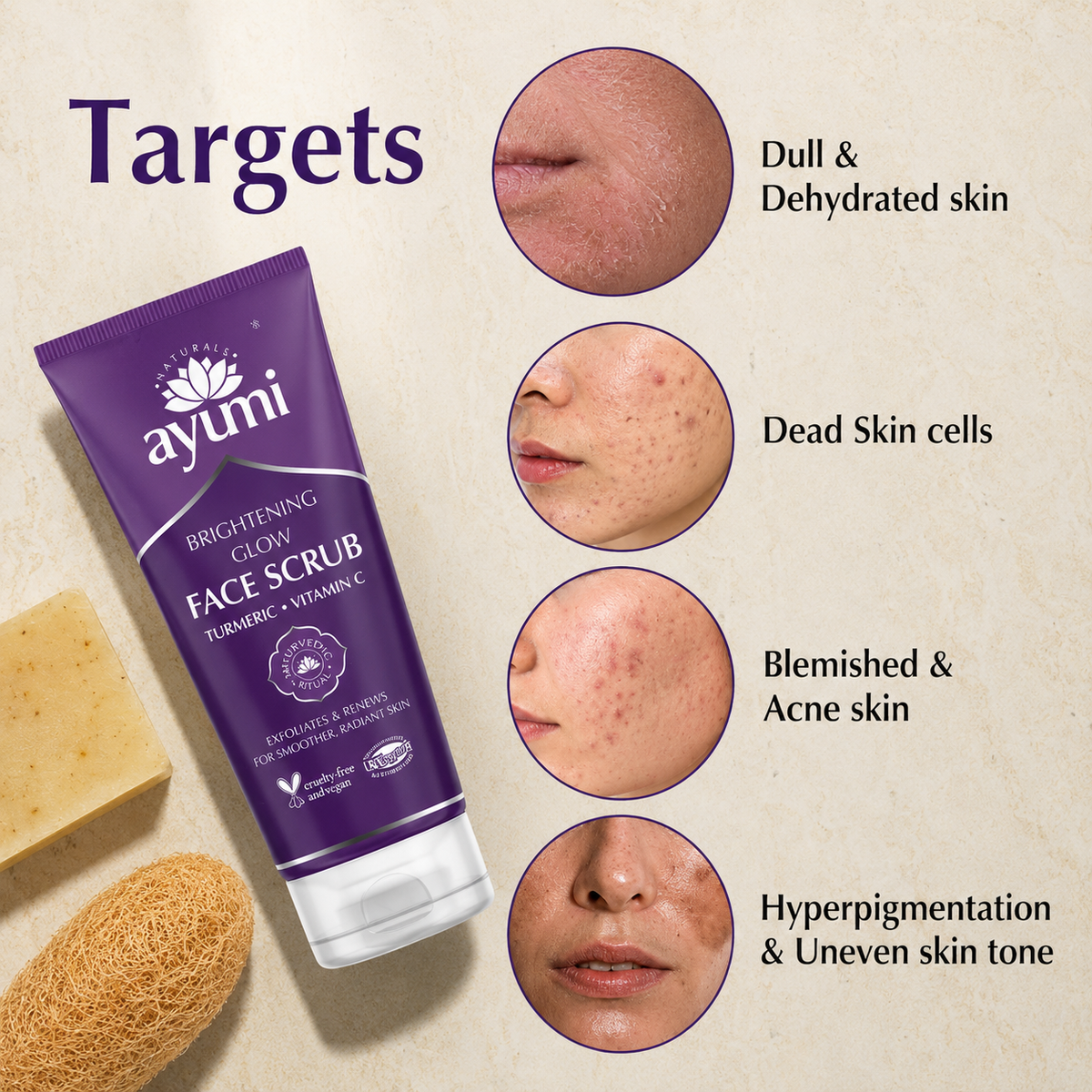 Ayumi Brightening Glow Face Scrub 125ml