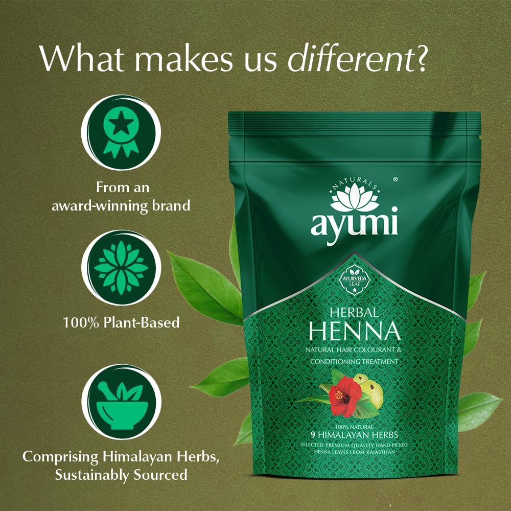 Ayumi Herbal Henna for Hair + 9 Himalayan Herbs 150g