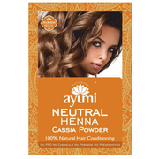 Ayumi Neutral Henna Cassia Powder 100g natural hair conditioning treatment that strengthens, softens, and adds shine without changing hair colour.