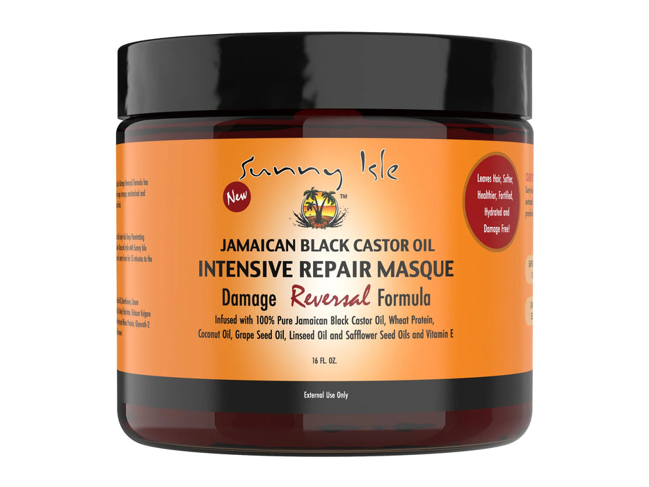 Sunny Isle Jamaican Black Castor Oil Intensive Repair Masque Damage Reversal Formula 16oz