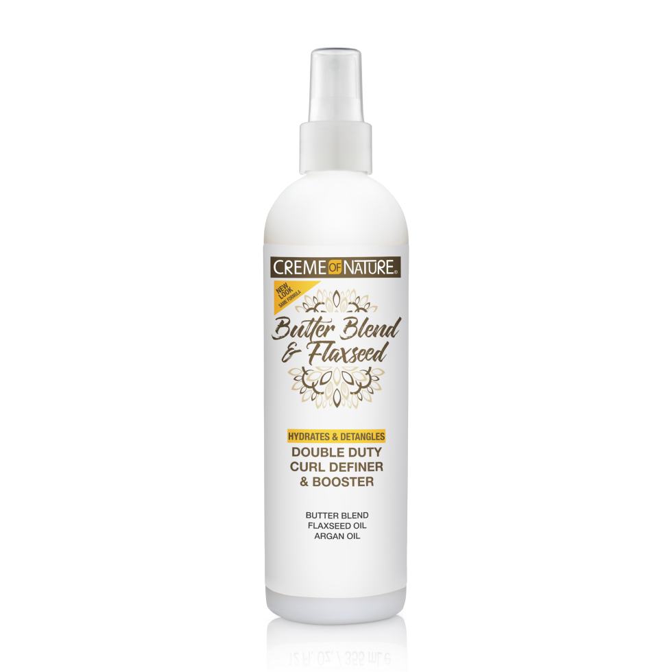 Creme of Nature Butter Blend &amp; Flaxseed Double Duty Curl Definer &amp; Booster 12oz