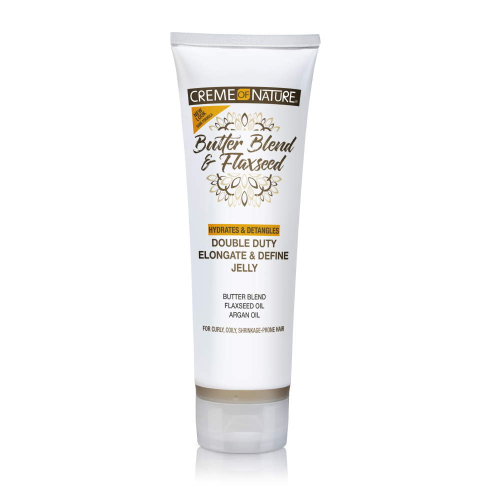 Creme of Nature Butter Blend &amp; Flaxseed Double Duty Elongate &amp; Define Jelly 8.4oz