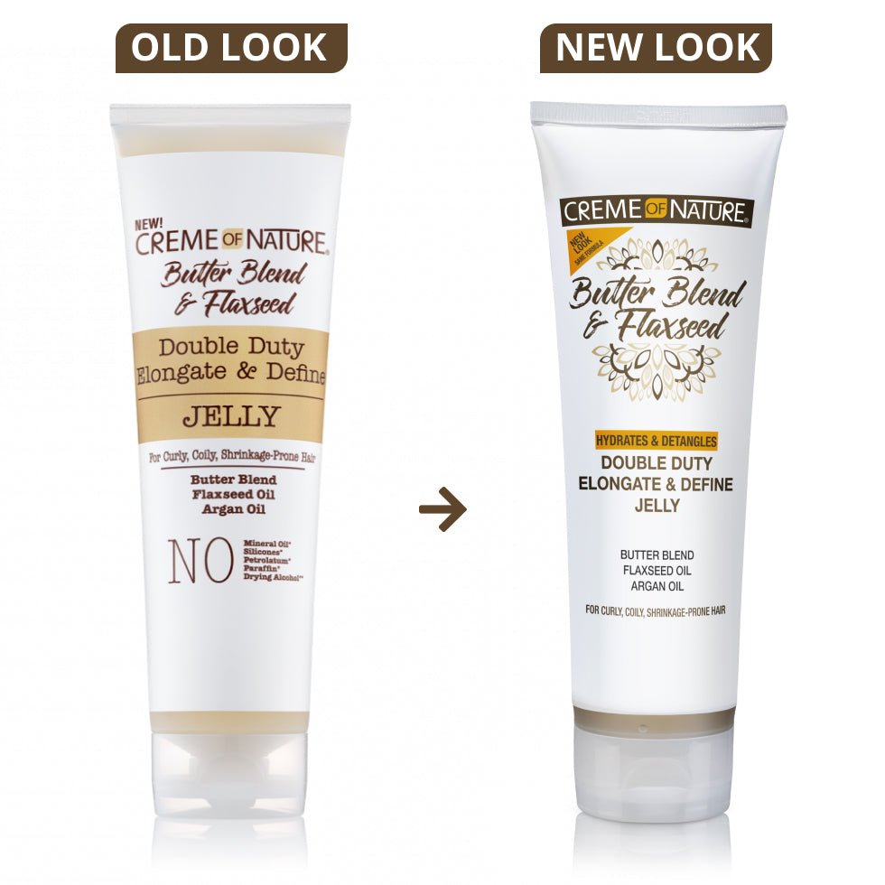 Creme of Nature Butter Blend &amp; Flaxseed Double Duty Elongate &amp; Define Jelly 8.4oz