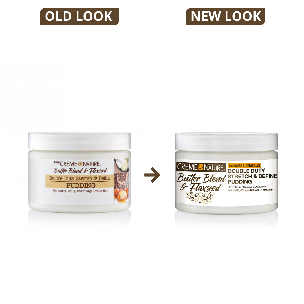 Creme of Nature Butter Blend &amp; Flaxseed Double Duty Stretch &amp; Define Pudding 11.5oz