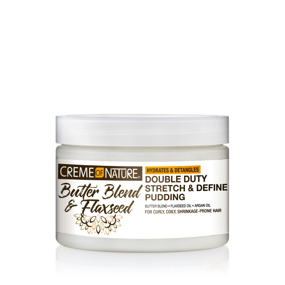 Creme of Nature Butter Blend &amp; Flaxseed Double Duty Stretch &amp; Define Pudding 11.5oz