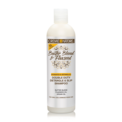Creme of Nature Butter Blend &amp; Flaxseed Double Duty Detangle &amp; Slip Shampoo 12oz