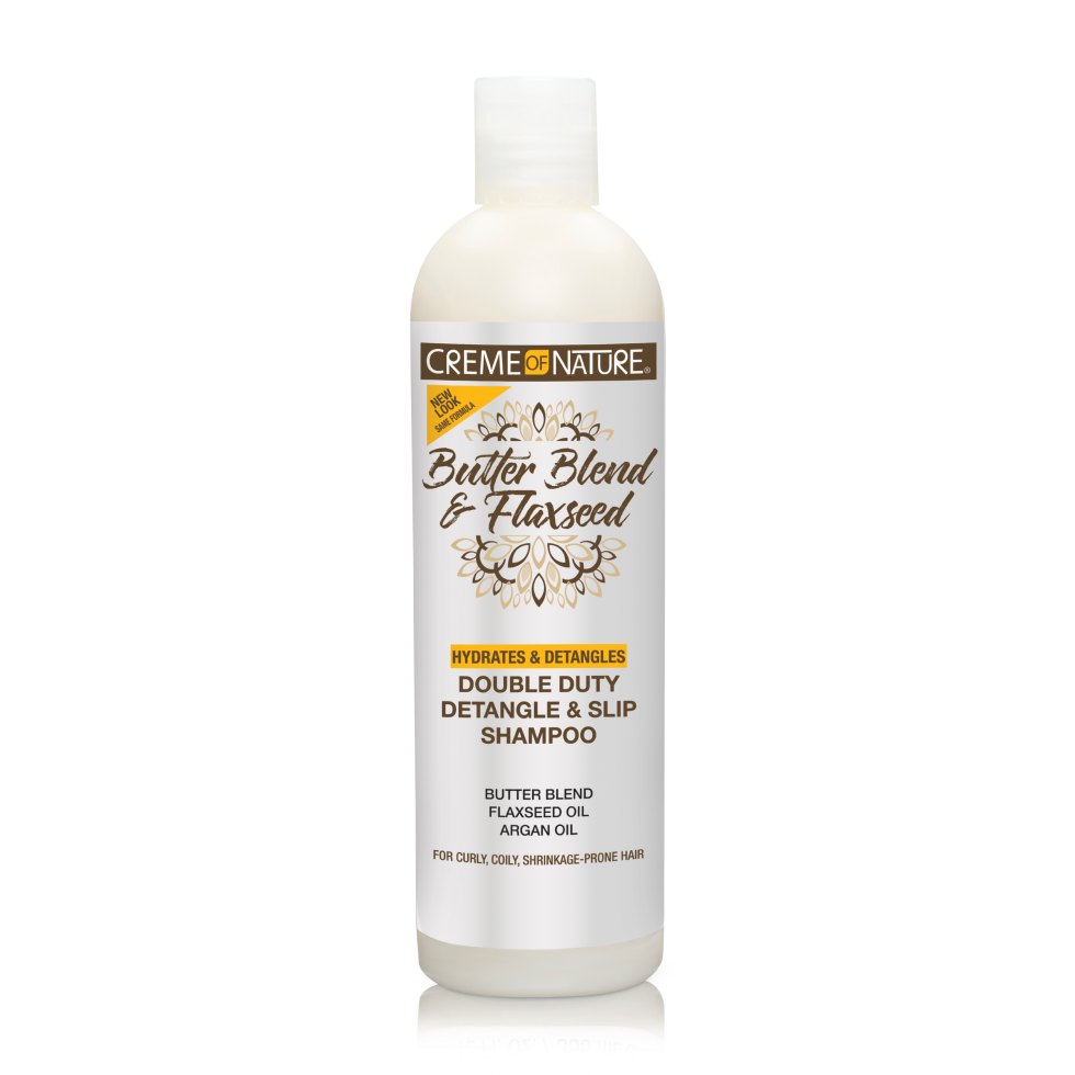 Creme of Nature Butter Blend & Flaxseed Double Duty Detangle & Slip Shampoo 12oz