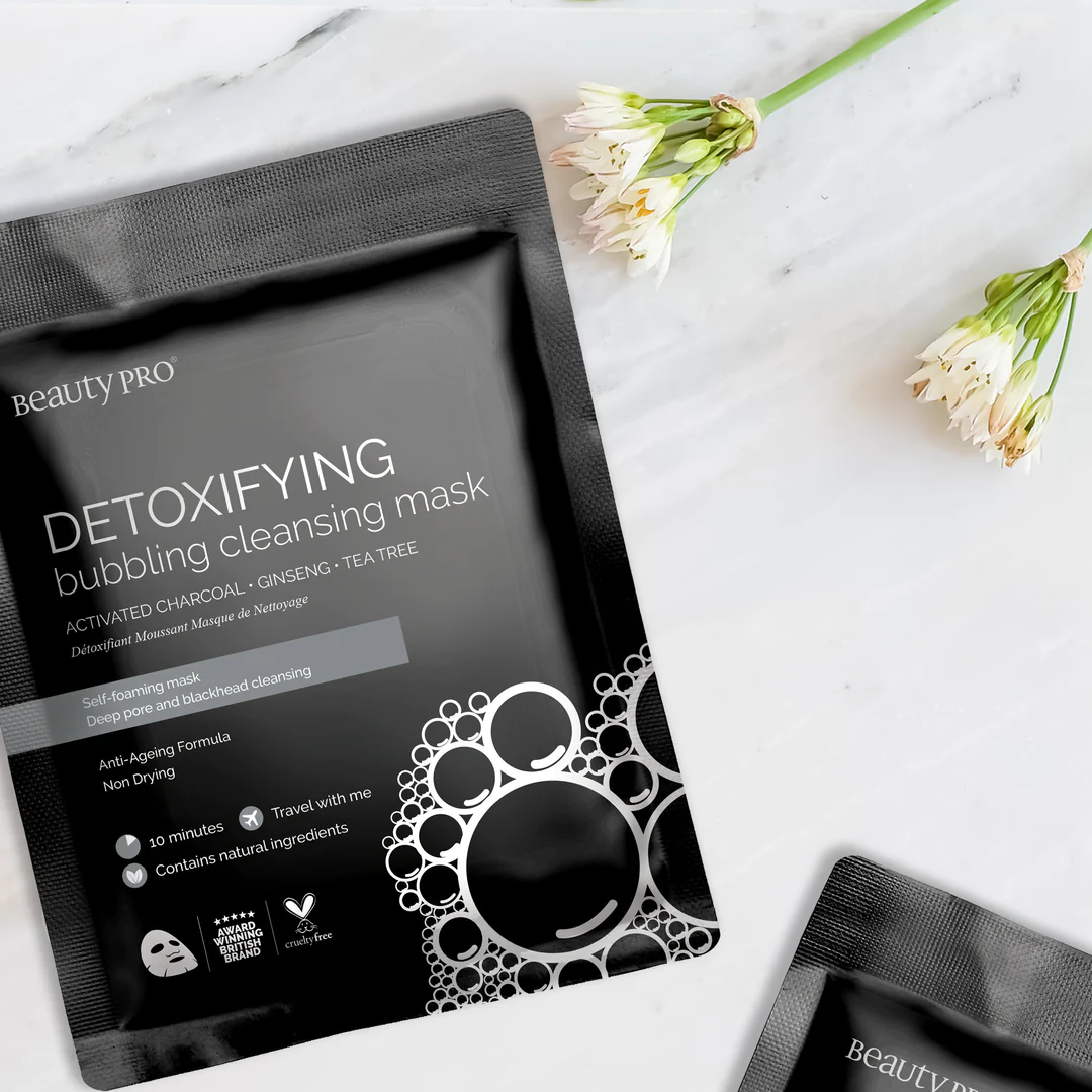 BeautyPro Detoxifying Bubbling Cleansing Charcoal Sheet Mask