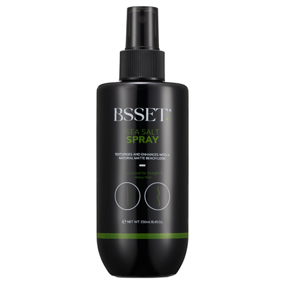 BSSET Sea Salt Spray 250ml front of product - texturising spray for men and women