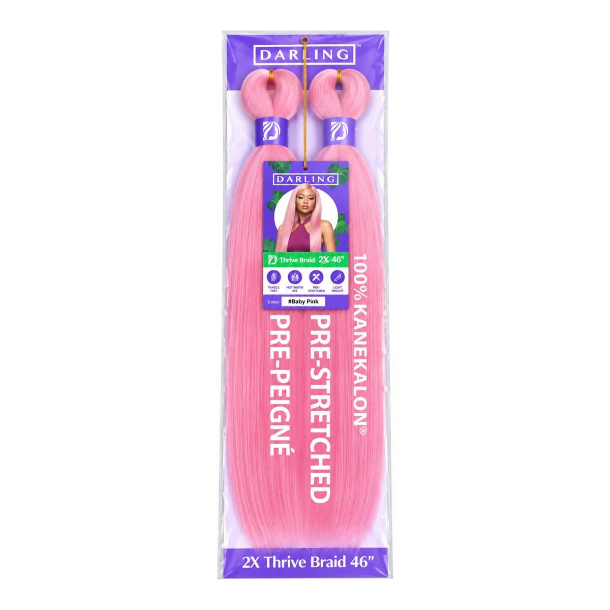 Darling Thrive Braid 2X Pre-Stretched Kanekalon Braiding Hair 46"