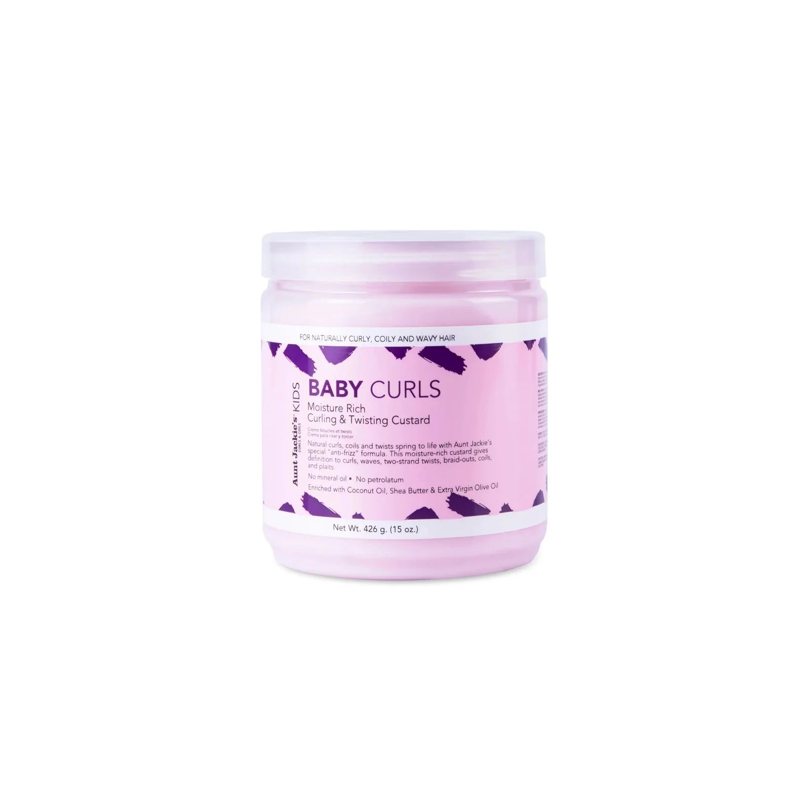 Aunt Jackie's Kids Curls & Coils Baby Curls Moisture Rich Curling & Twisting Custard 15oz