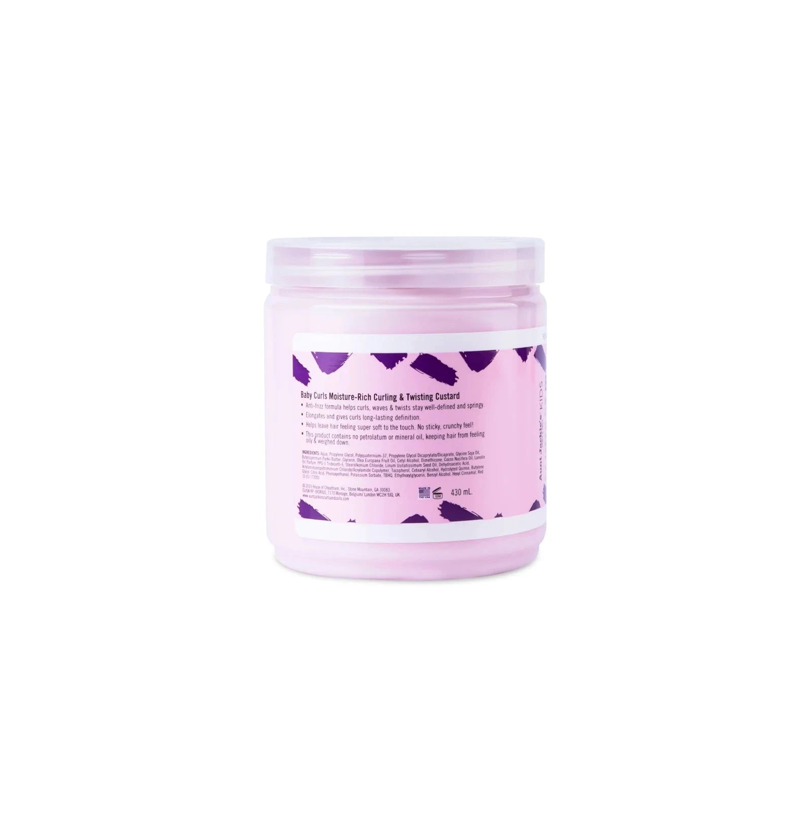 Aunt Jackie's Kids Curls & Coils Baby Curls Moisture Rich Curling & Twisting Custard 15oz