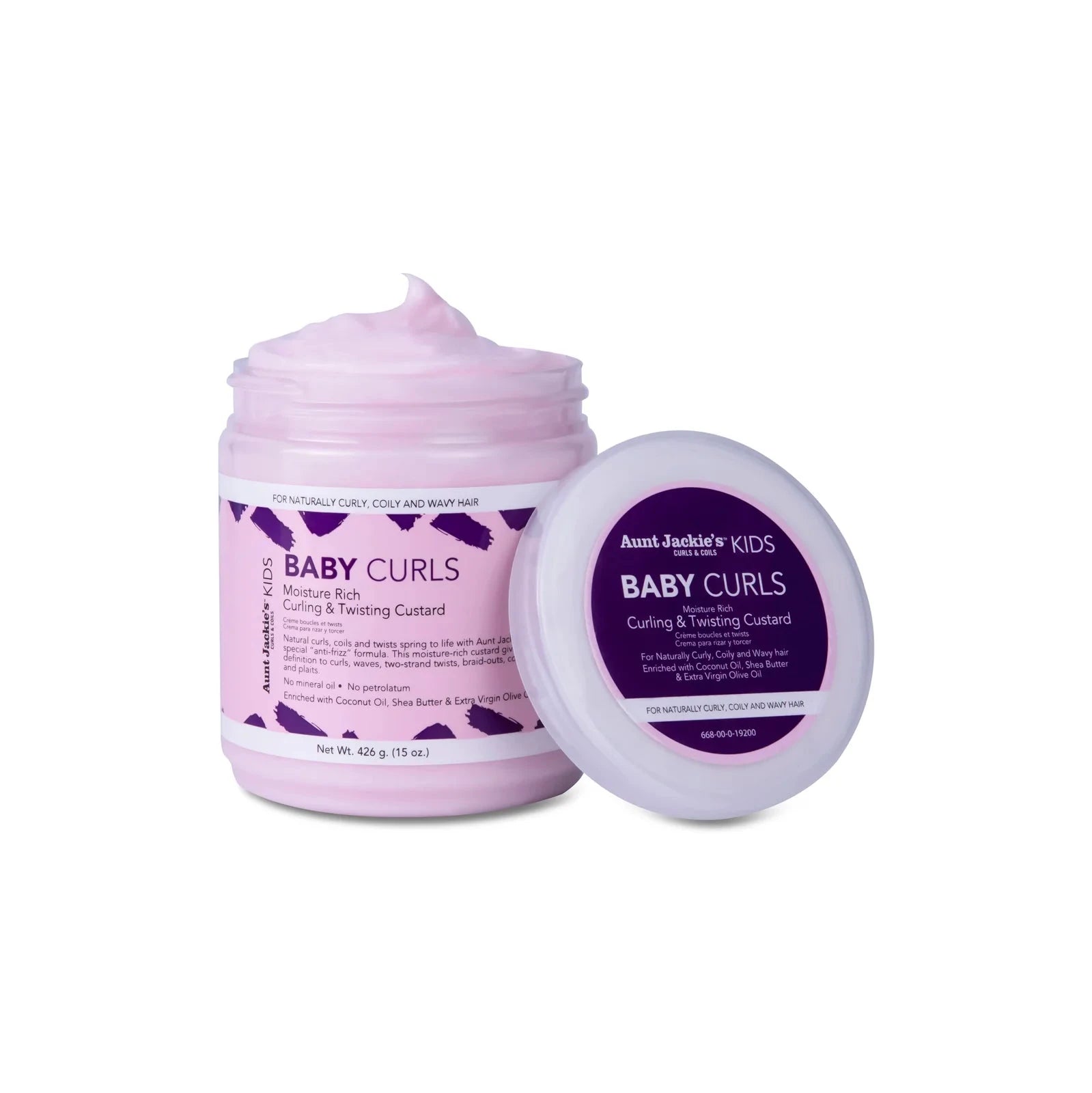 Aunt Jackie's Kids Curls & Coils Baby Curls Moisture Rich Curling & Twisting Custard 15oz