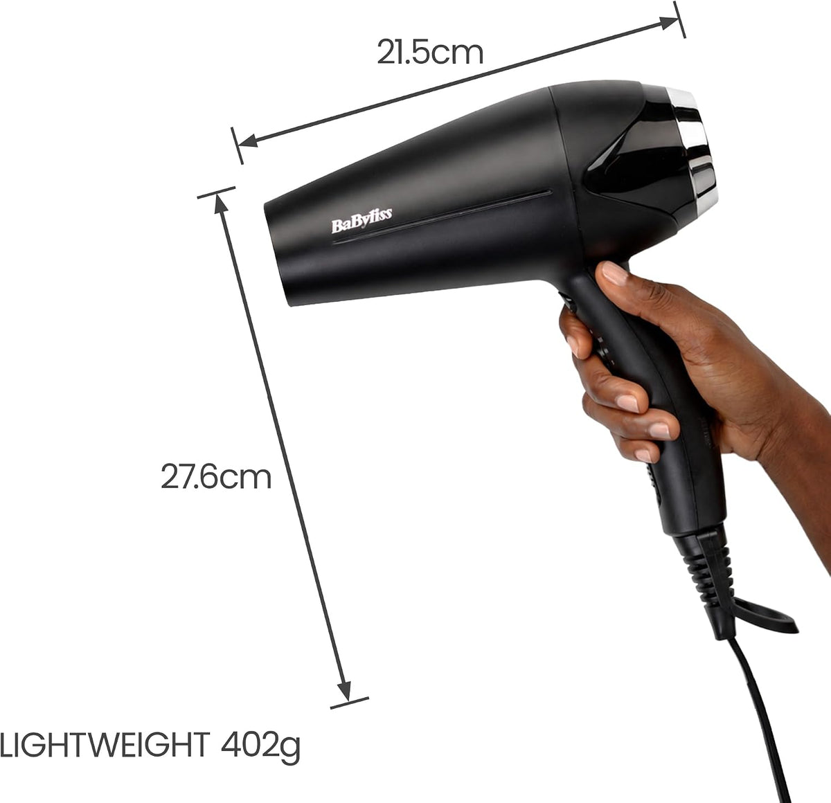 Babyliss Turbo Smooth 2200W Hair Dryer With Diffuser