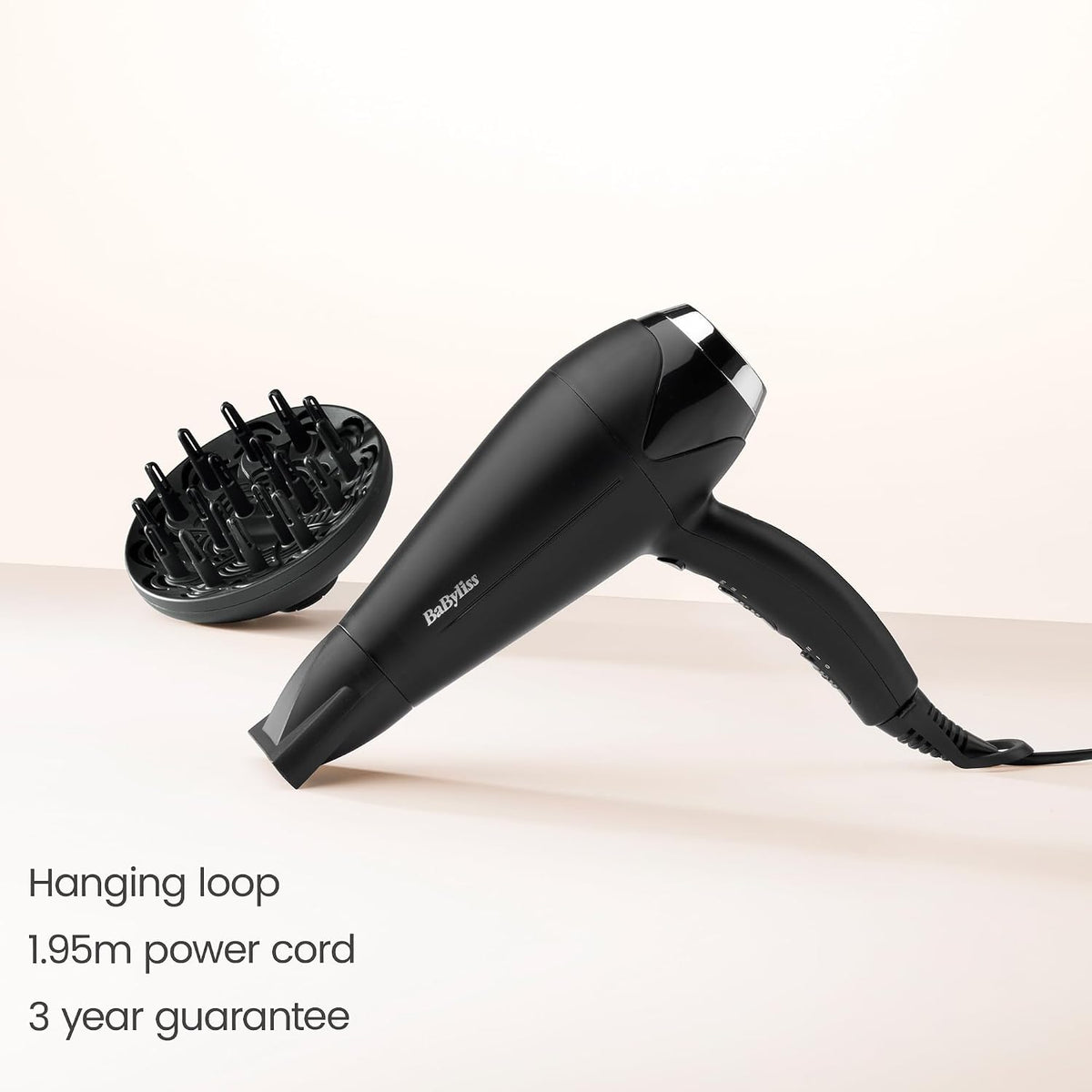 Babyliss Turbo Smooth 2200W Hair Dryer With Diffuser