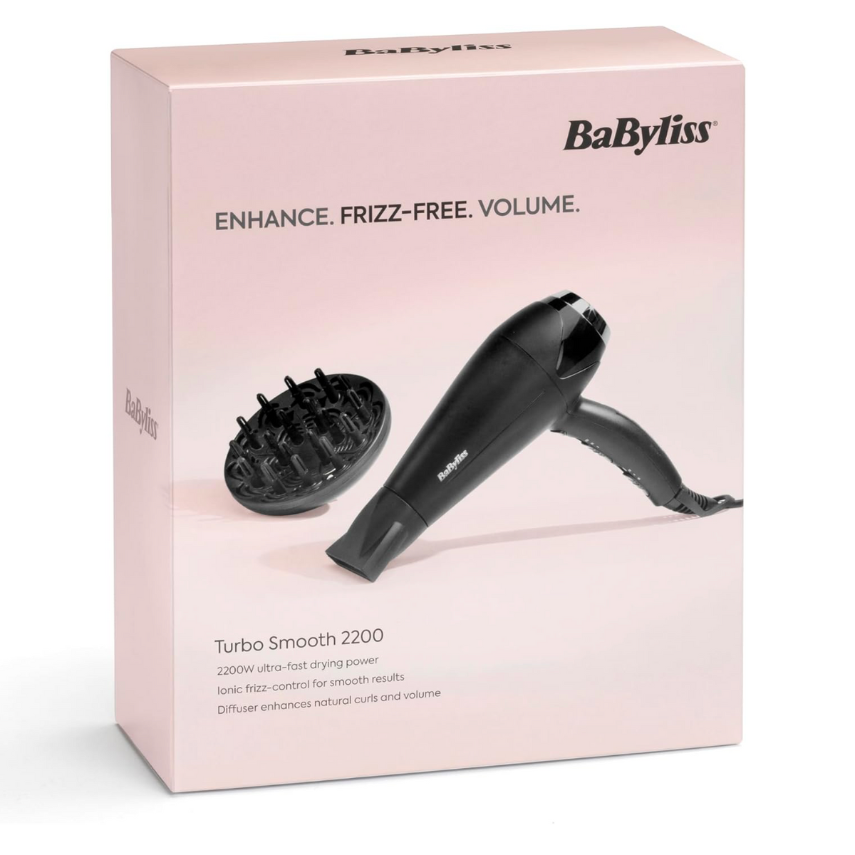 Babyliss Turbo Smooth 2200W Hair Dryer With Diffuser