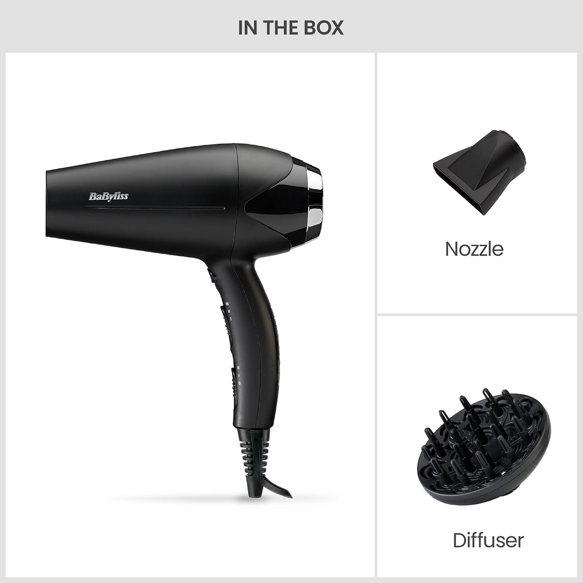 Babyliss Turbo Smooth 2200W Hair Dryer With Diffuser