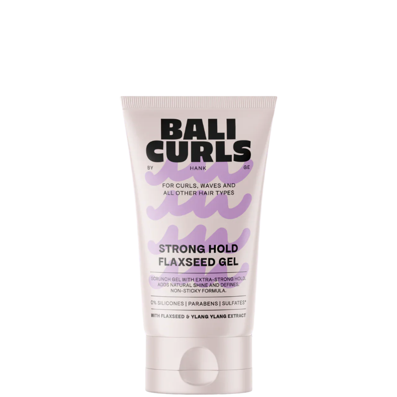 Bali Curls Strong Hold Flaxseed Gel tube on a white background