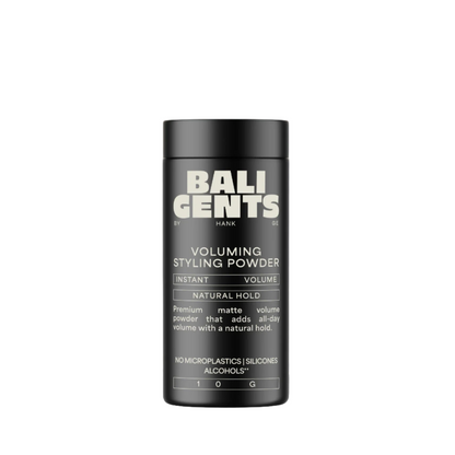 Bali Gents volumizing styling powder canister on a neutral background