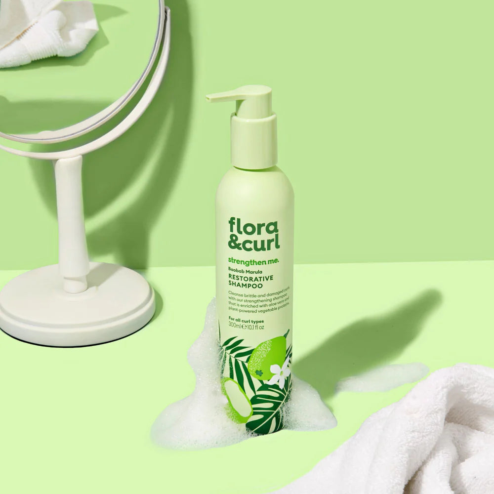 Flora & Curl Baobab Marula Restorative Shampoo 300ml