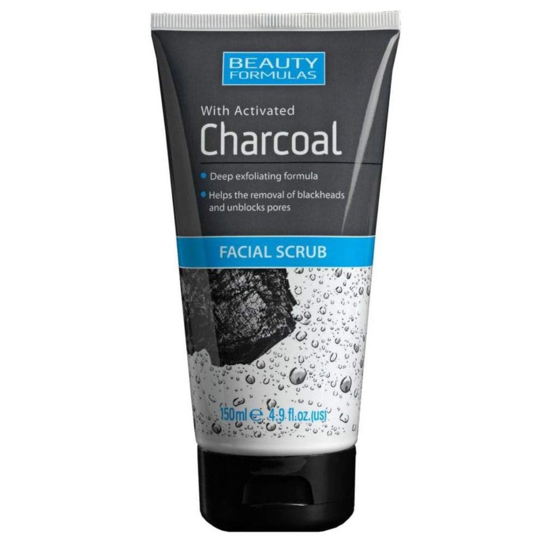 Beauty Formulas Activated Charcoal Facial Scrub 150ml