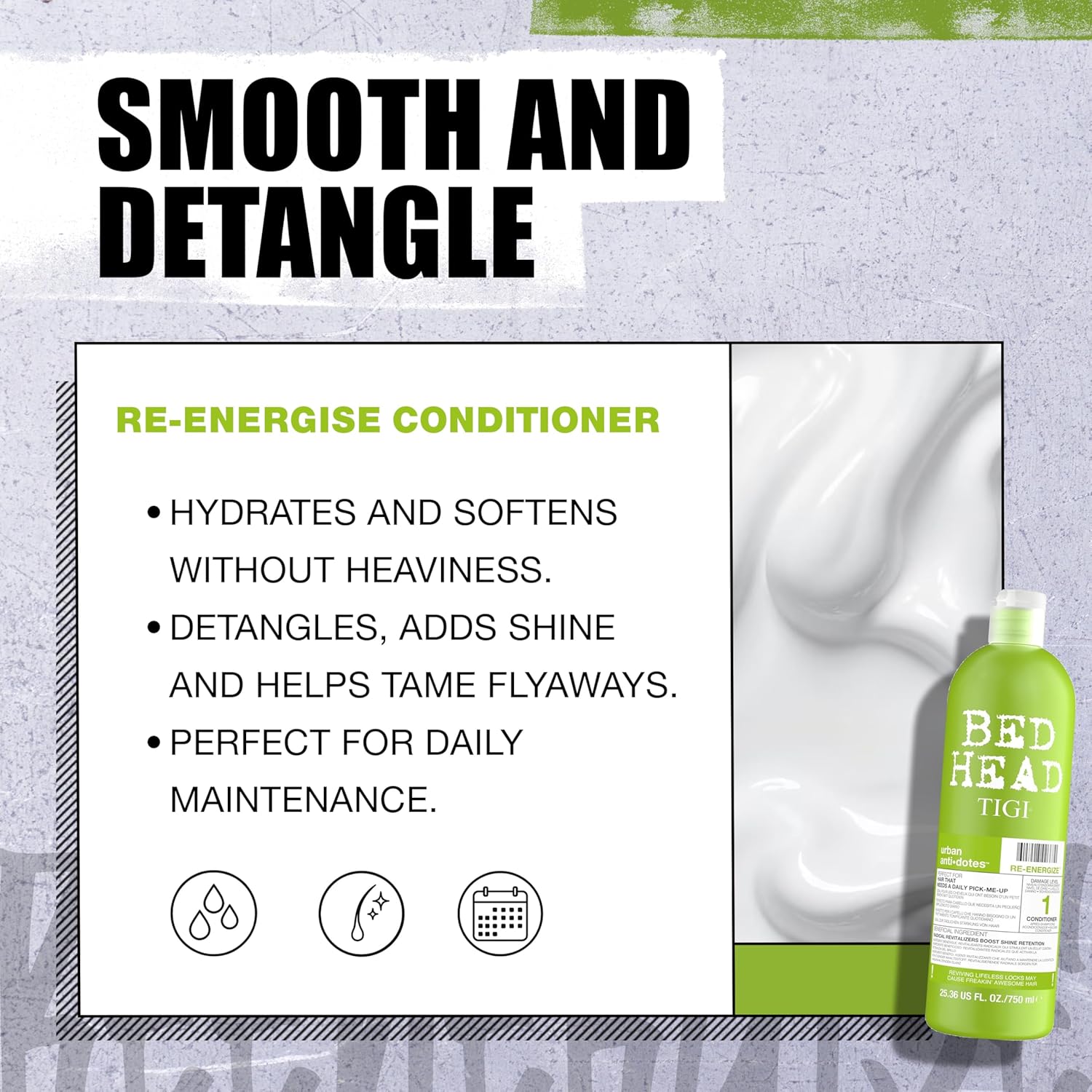 Bed Head by TIGI Re-Energize Shampoo &amp; Conditioner Set (2x750ml)
