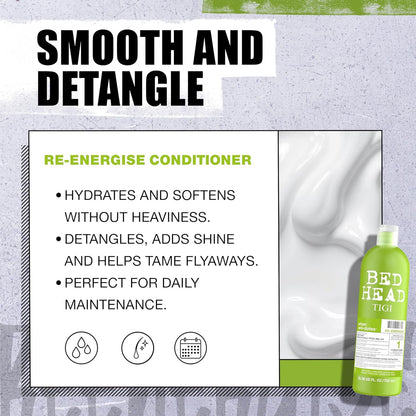 Bed Head by TIGI Re-Energize Shampoo &amp; Conditioner Set (2x750ml)