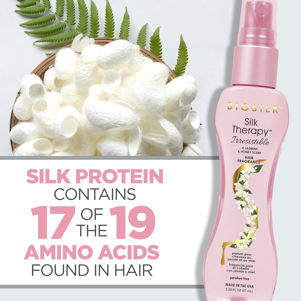 BioSilk Silk Therapy Irresistible A Jasmine & Honey Scent Hair Fragrance 67ml