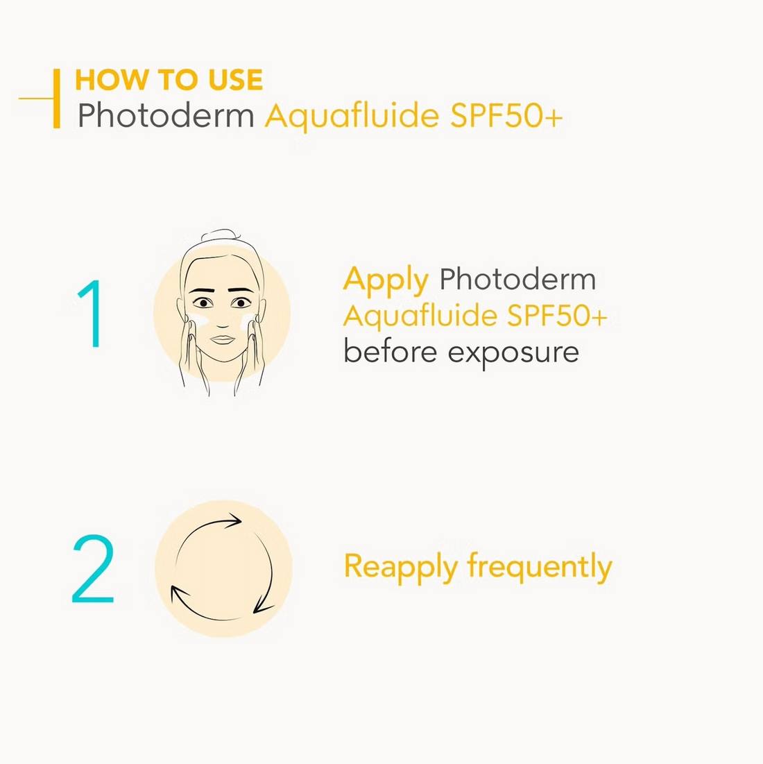 Bioderma Photoderm Aquafluide SPF50+ Sunscreen For Sensitive Skin 40ml How to use