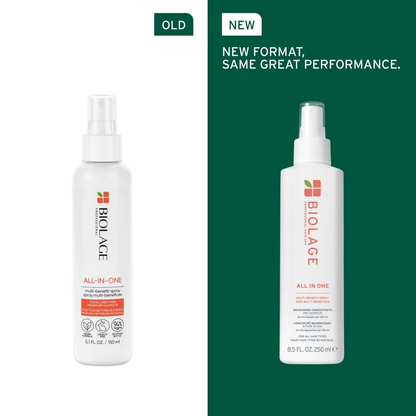 Biolage Professional All In One Multi Benefit Spray 250ml old and new