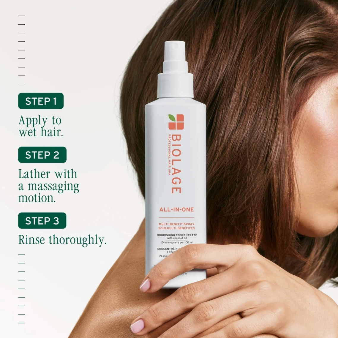 Biolage Professional All In One Multi Benefit Spray 250ml how to use