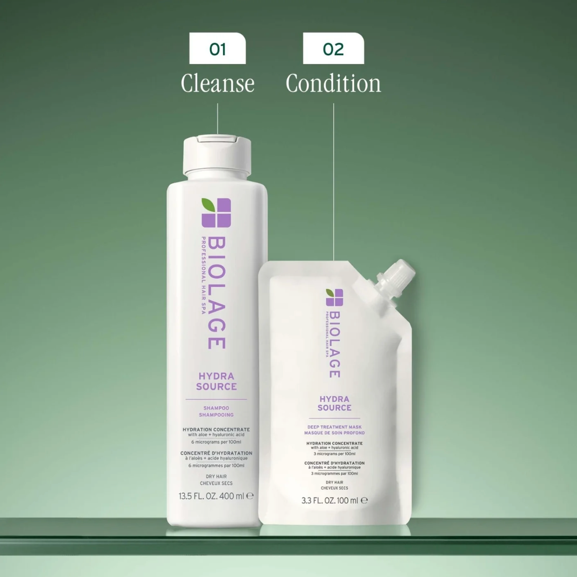 Biolage Professional Hydra Source Deep Treatment Pack 100ml routine