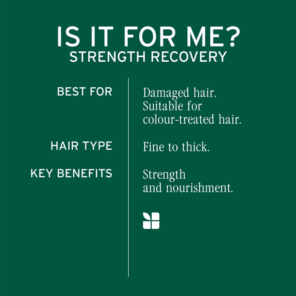 Biolage Professional Strength Recovery Shampoo 400ml best for, hair type and key benefits