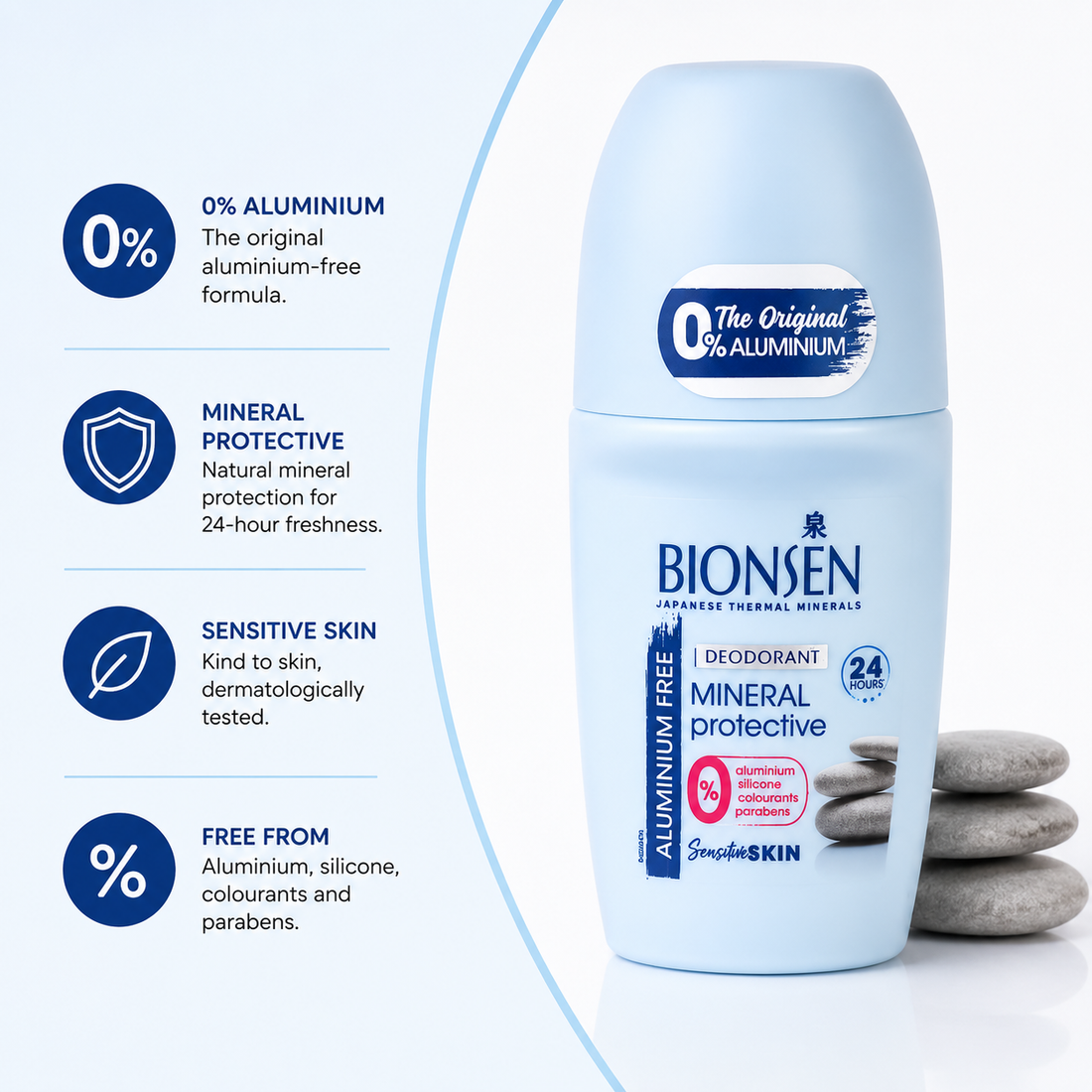 Bionsen Dermoprotective 0% Aluminium Roll-On Deodorant 50ml
