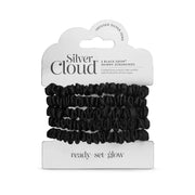 Silver Cloud Skinny Scrunchie Black 5 Pack