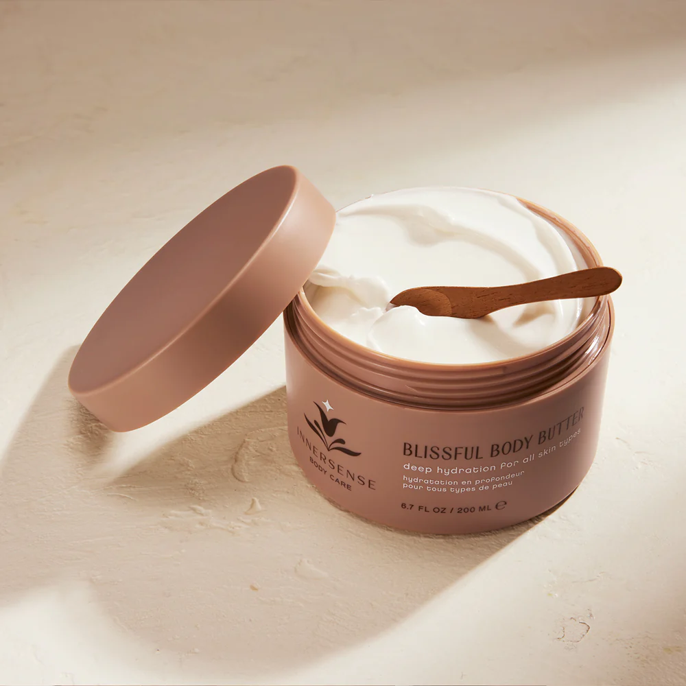 Innersense Blissful Body Butter open lid jar 