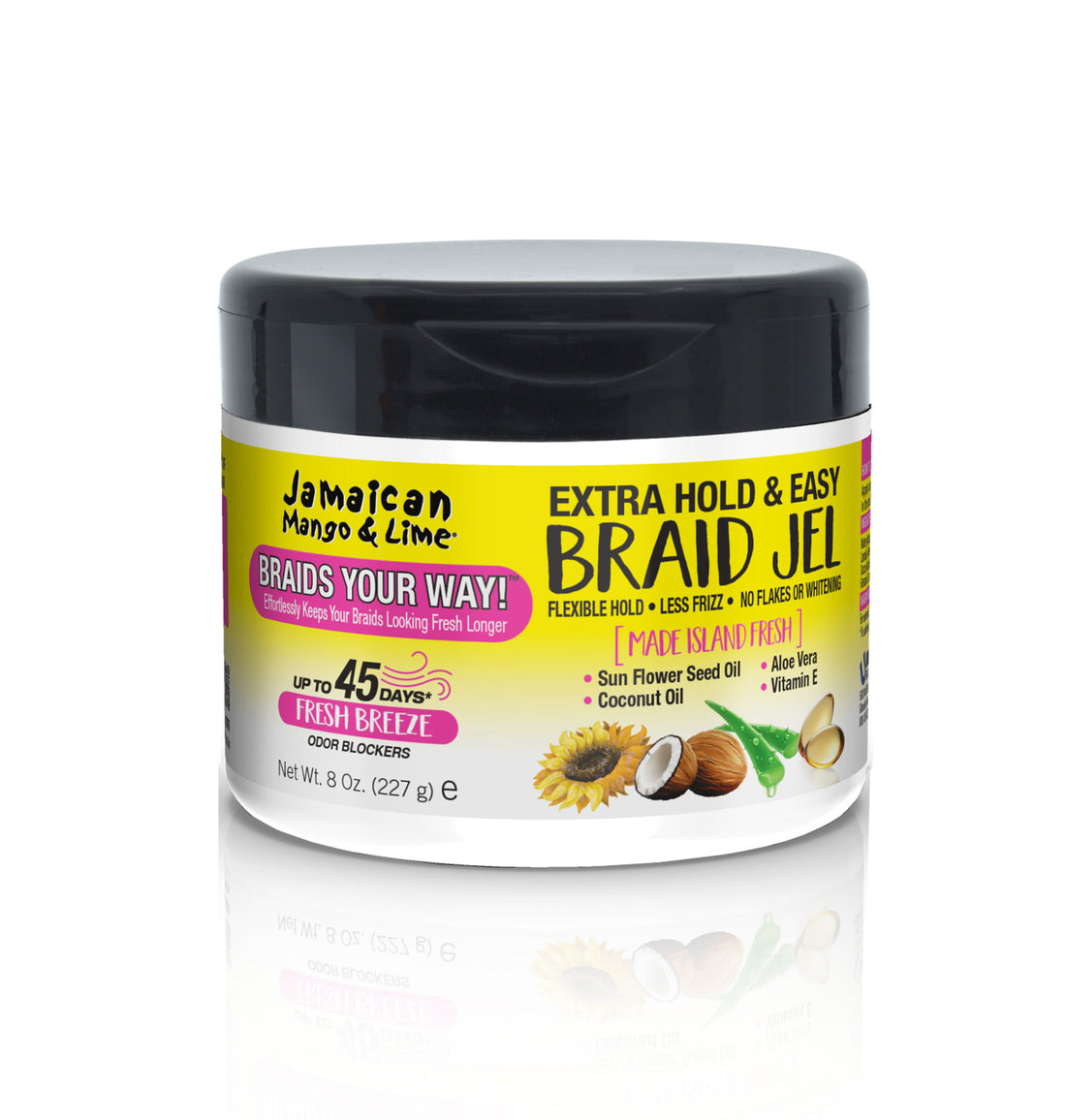 Jamaican Mango &amp; Lime Extra Hold Braids Your Way Braid Jel 8oz