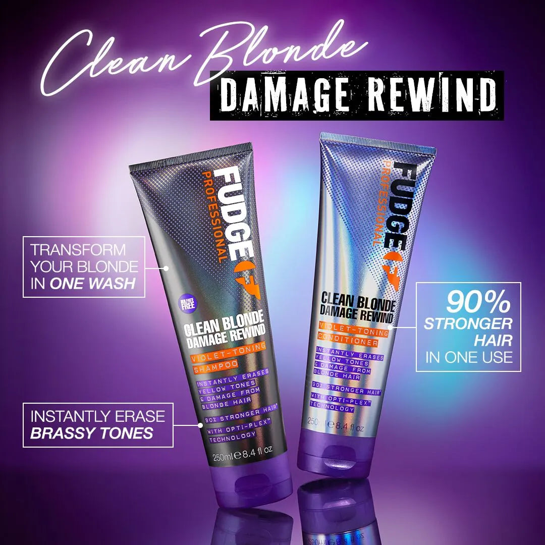 Fudge Professional Clean Blonde Damage Rewind Shampoo 250ml