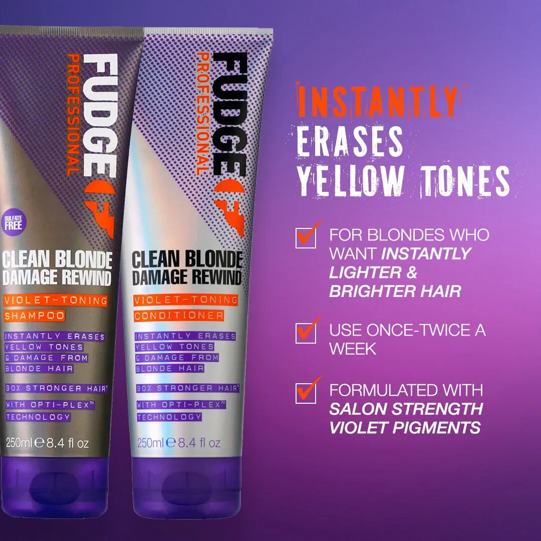 Fudge Professional Clean Blonde Damage Rewind Shampoo 250ml