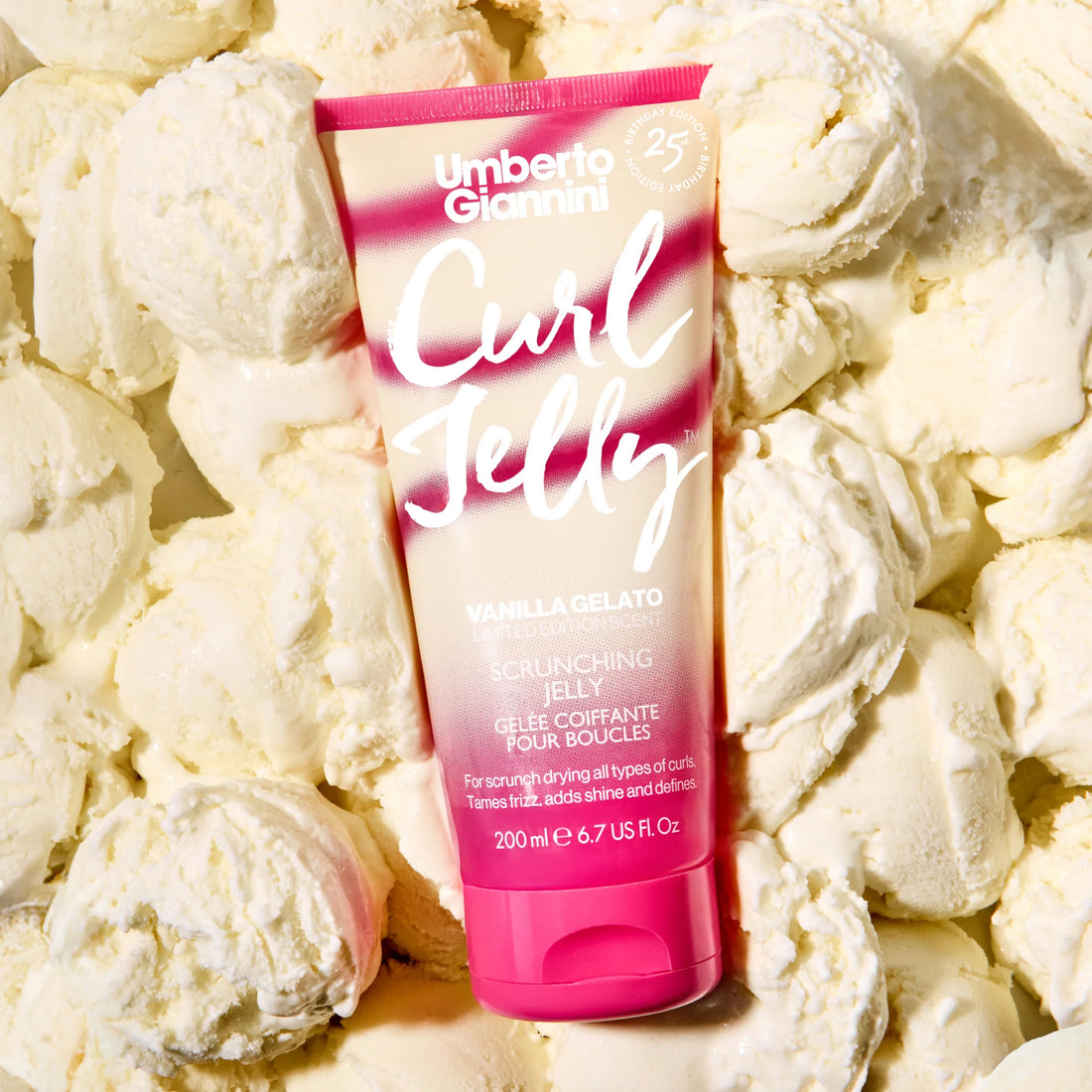 Umberto Giannini Curl Jelly Scrunching Jelly Limited-Edition Vanilla Gelato 200ml