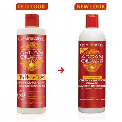 Creme of Nature Argan Oil from Morocco Creamy Hydration Co-Wash Cleansing Conditioner 12oz