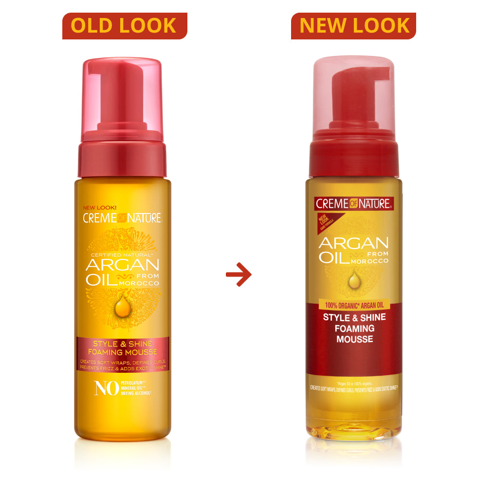 Creme of Nature Argan Oil from Morocco Style &amp; Shine Foaming Mousse 7oz