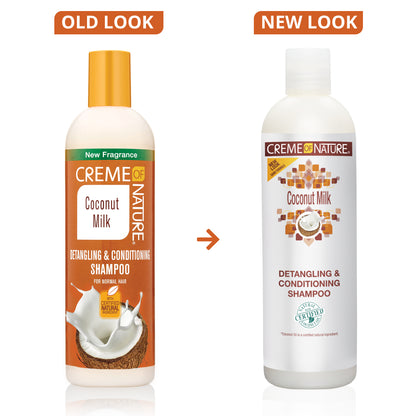 Creme of Nature Certified Natural Ingredients Coconut Milk Detangling &amp; Conditioning Shampoo 12oz