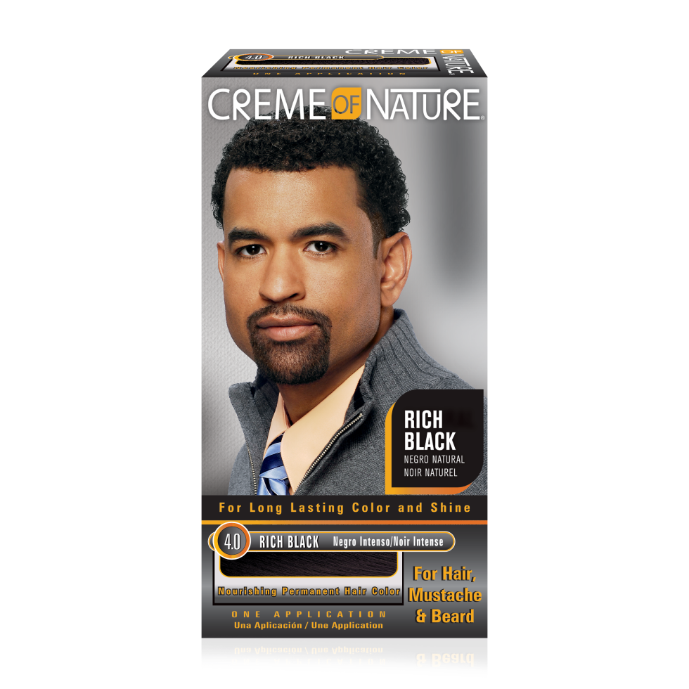 Creme of Nature Men Permanent Gel Hair Color 4.0 Rich Black
